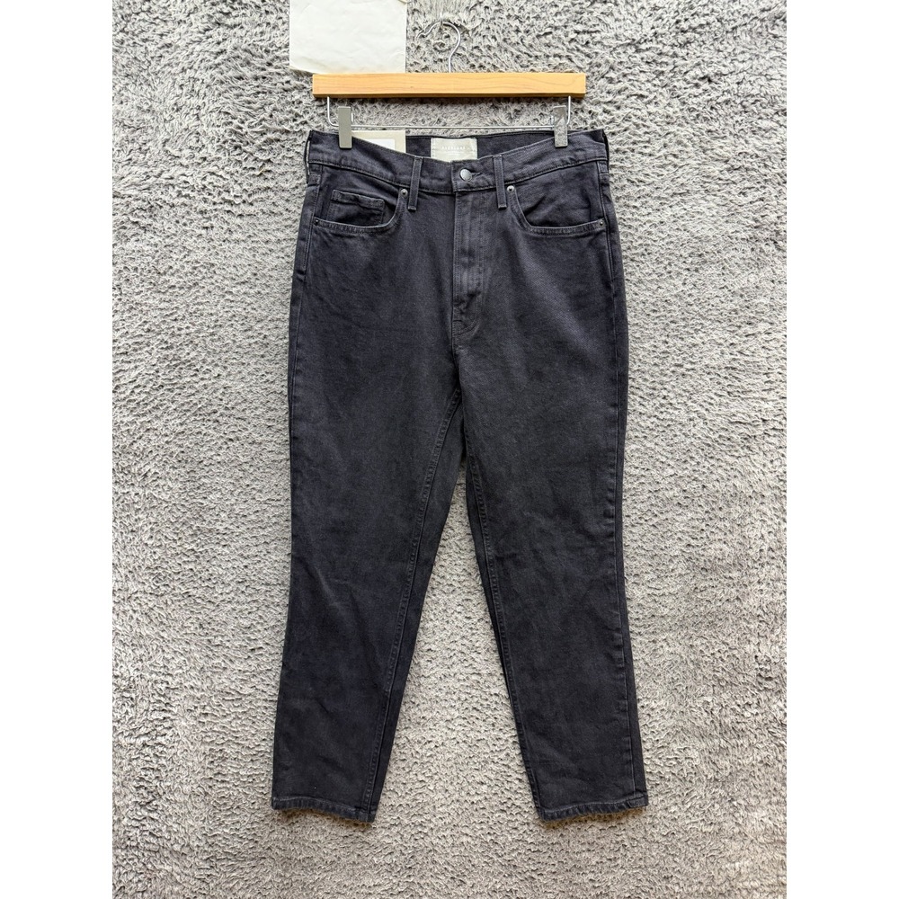 NWT Everlane The Original Cheeky Straight Jeans Washed Black Womens Size 29